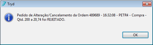 Consultar ordens_imagem pedido rejeitado