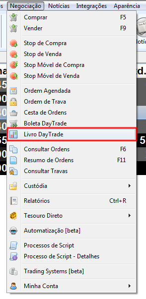 LivroDayTrade_Menu